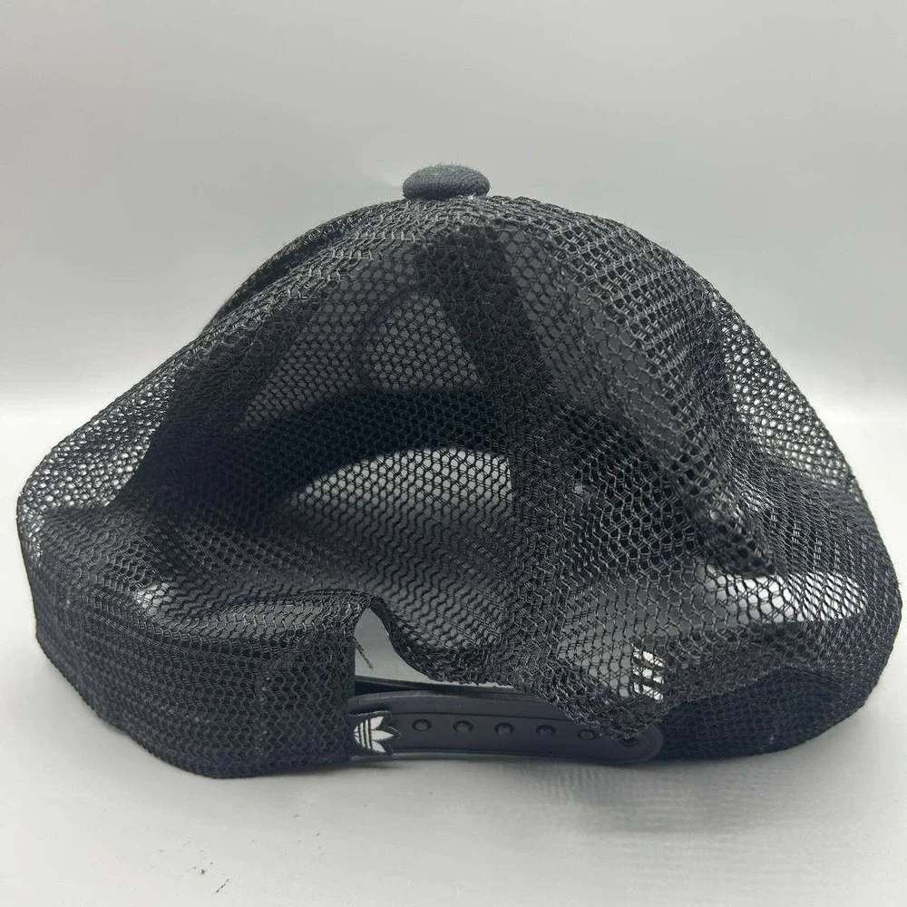 Adidas Logo Trucker Hat Men Black Snap Back‎ Cap